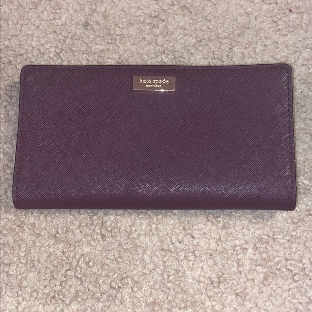 Kate spade maroon bifold wallet